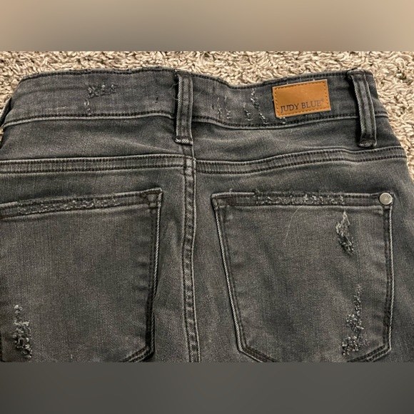Judy Blue Skinny Jeans distressed Size 1/25 Buffalo Plaid Cuffs And Patches - Picture 8 of 8